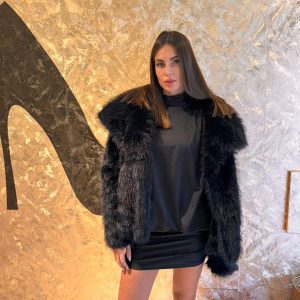 Eco-pelliccia con tasche - 16007