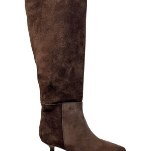 Stivale alto in camoscio marrone V_IGNACIA