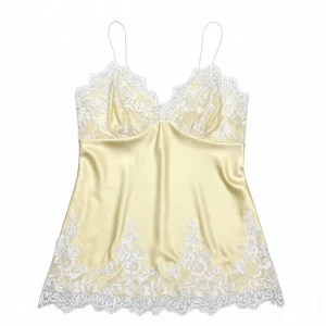 Canotta simil raso e pizzo V_26333