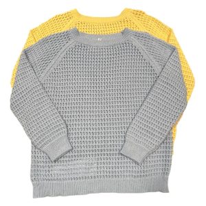 Maglioncino girocollo in cotone traforato V_8262