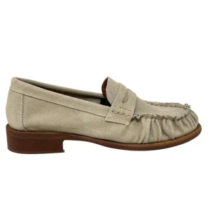 Mocassino in camoscio beige V_128B