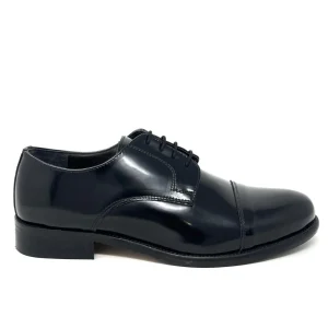 Derby uomo vernice nera abrasivato - B7CDERB