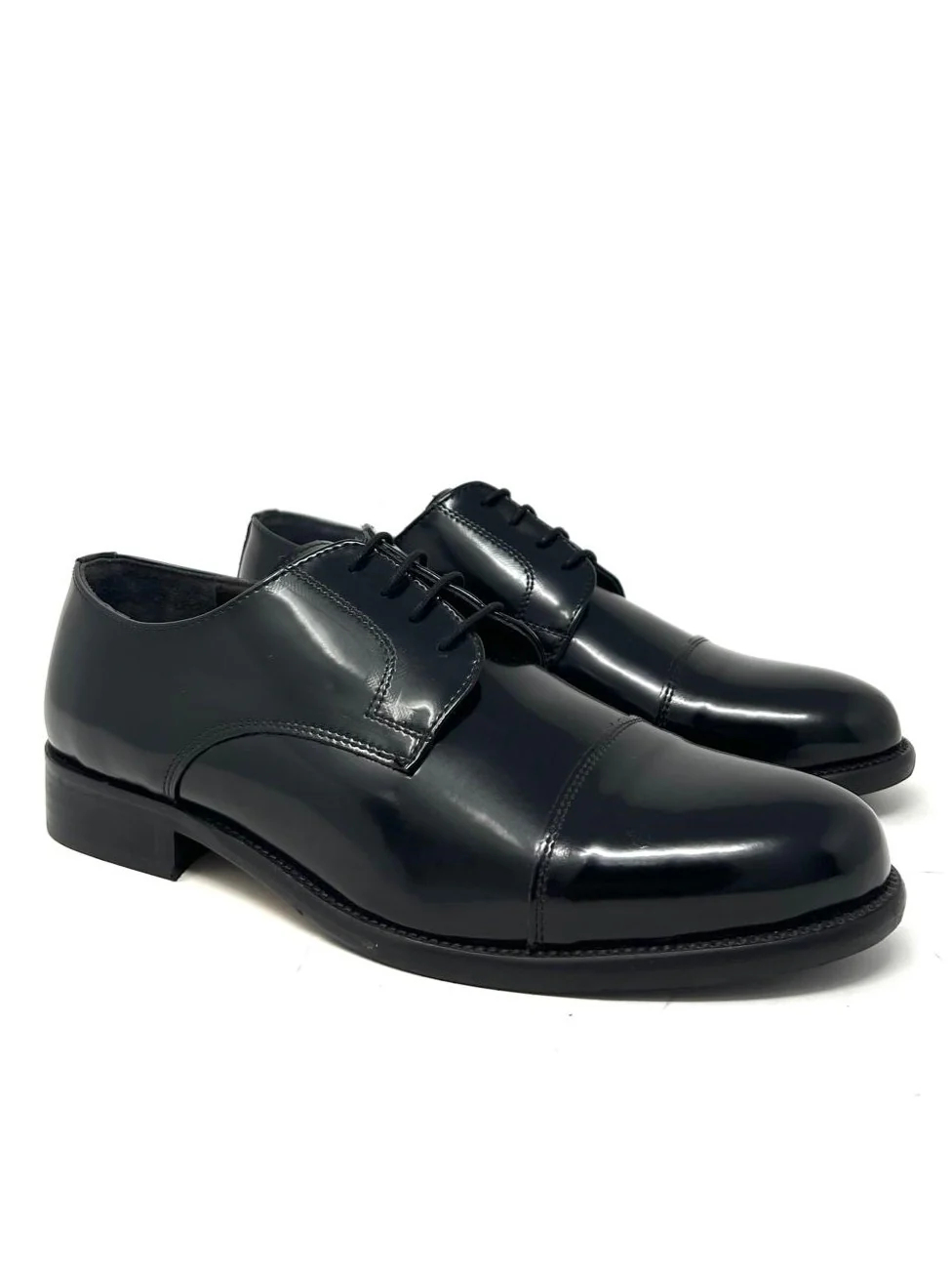 Derby uomo vernice nera abrasivato - B7CDERB - immagine 3