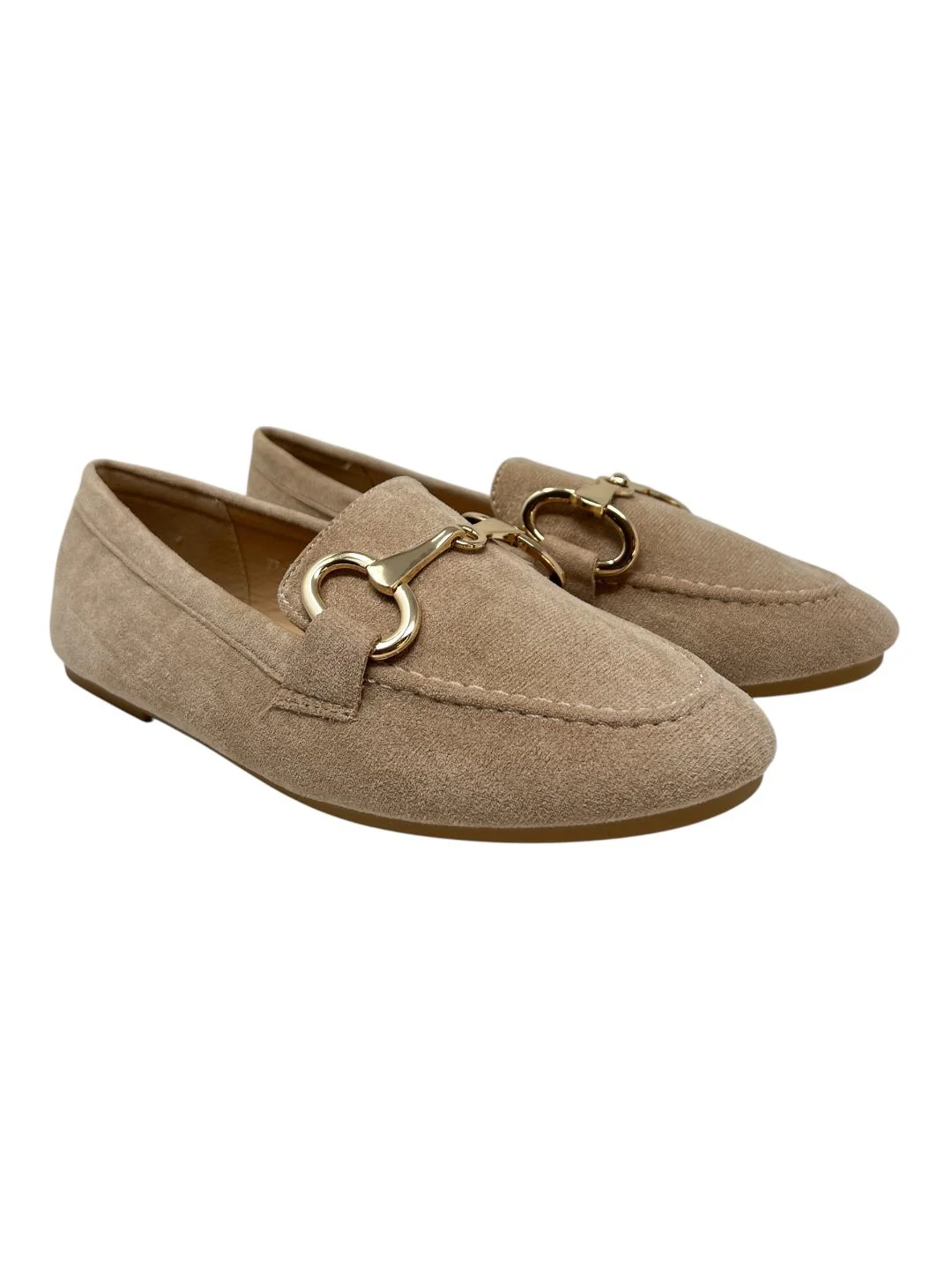 Mocassino microfibra morsetto beige - V4099B - immagine 4