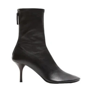 ACNE STUDIOS BACK ANKLE BOOT PELLE NERI