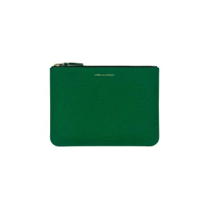 WALLET CDG Pochette Embossed Verde