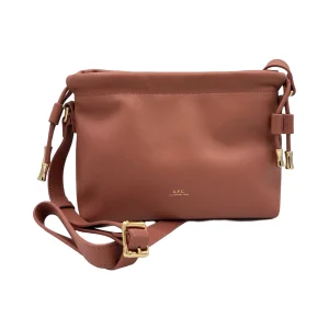 A.P.C. BORSA NINON MINI PELLE ROSA ANTICO