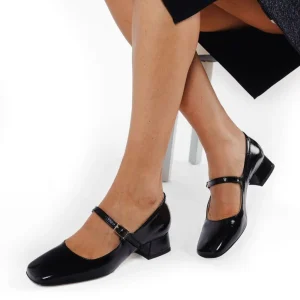 CHEVILLE - Mary Jane - Fiamma - Naplak nero