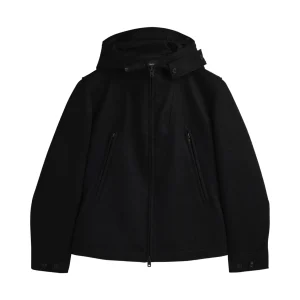 Y-3 GIACCA MELTON LANA NERO