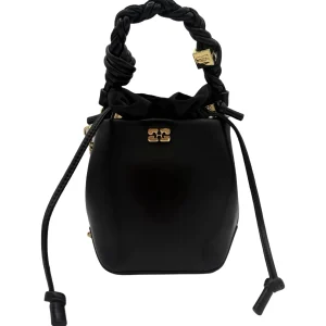 GANNI BOU BUCKET MINI OLEATEX NERA