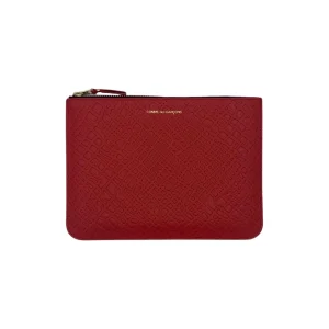 WALLET CDG Pochette Embossed Rossa