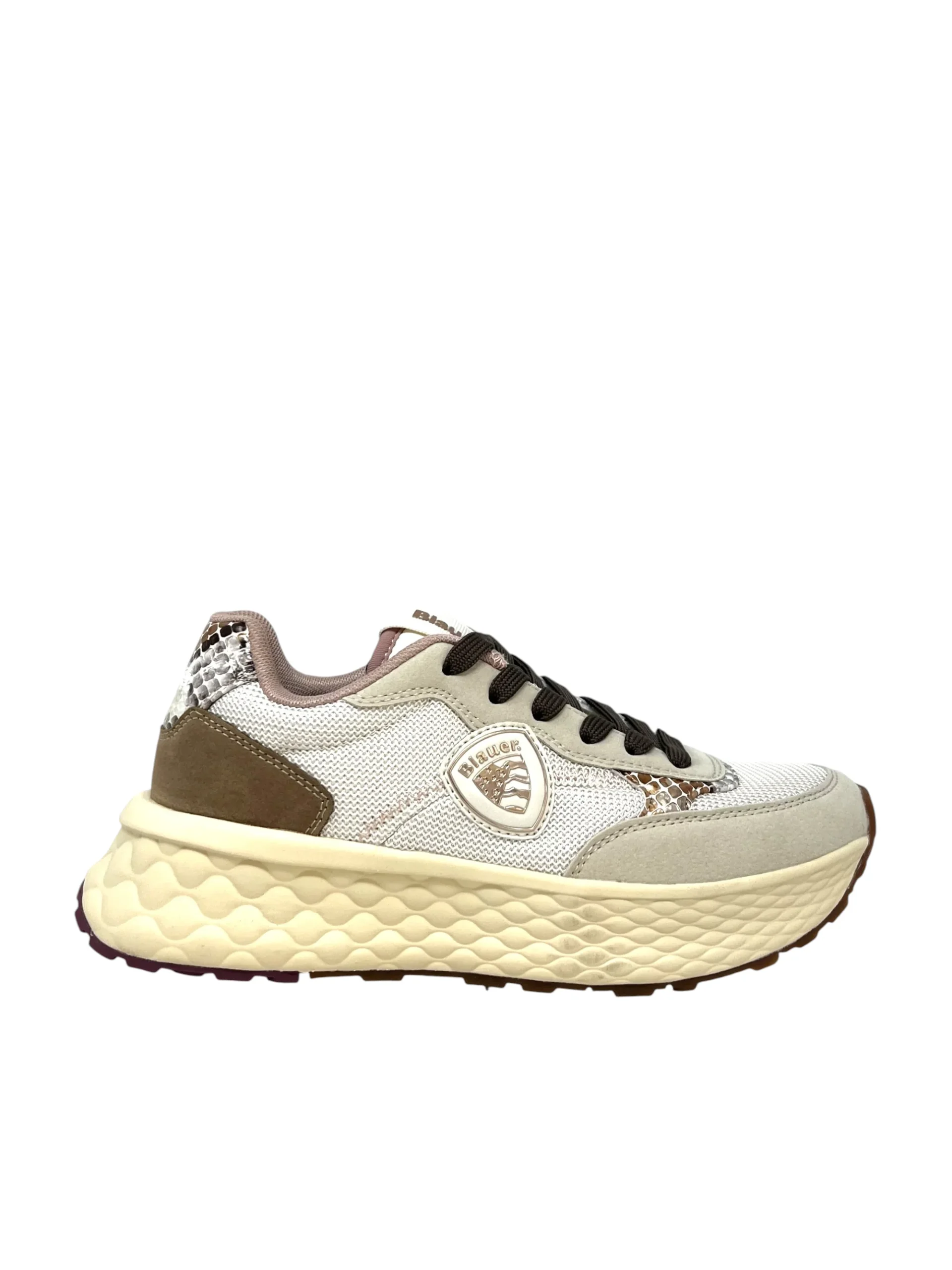 Sneaker cream/brown tessuto - LYNBRO - immagine 2